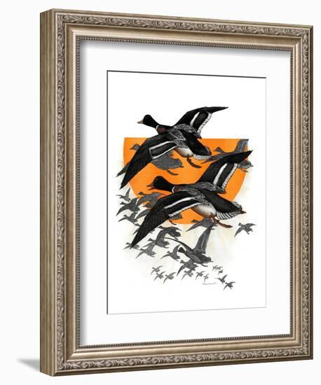 Flock of Geese-Charles Bull-Framed Giclee Print