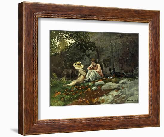 Flock of Sheep, Houghton Farm, 1878-Winslow Homer-Framed Giclee Print