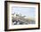 Flock of Sheep on the Dyke-Photo-Active-Framed Photographic Print