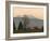 Flock of Snow Geese Take Flight, Mt. Baker and Cascades at Dawn, Fir Island, Washington, USA-Trish Drury-Framed Photographic Print