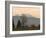 Flock of Snow Geese Take Flight, Mt. Baker and Cascades at Dawn, Fir Island, Washington, USA-Trish Drury-Framed Photographic Print