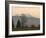 Flock of Snow Geese Take Flight, Mt. Baker and Cascades at Dawn, Fir Island, Washington, USA-Trish Drury-Framed Photographic Print