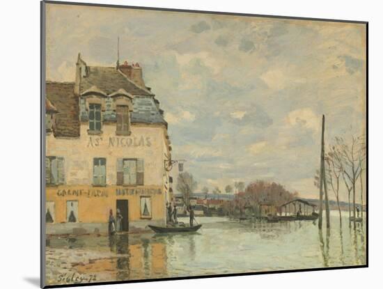 Flood at Port-Marly, 1872-Alfred Sisley-Mounted Giclee Print