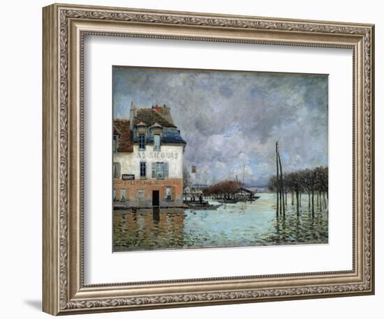 Flood at Port-Marly, 1876 (Oil on Canvas)-Alfred Sisley-Framed Giclee Print