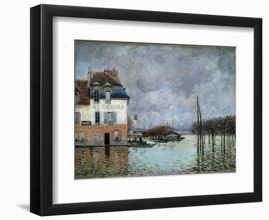 Flood at Port-Marly, 1876 (Oil on Canvas)-Alfred Sisley-Framed Giclee Print