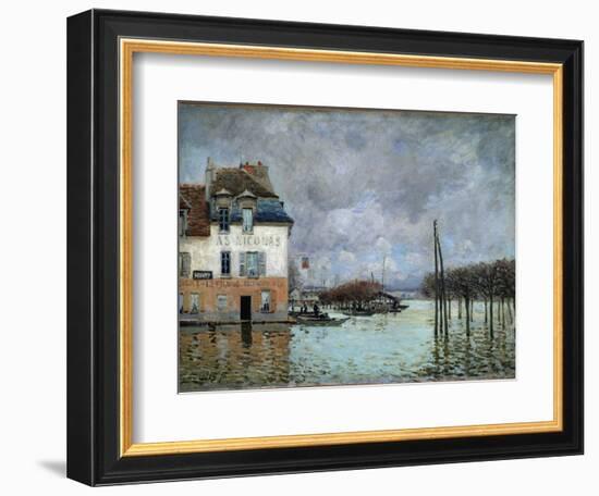 Flood at Port-Marly, 1876 (Oil on Canvas)-Alfred Sisley-Framed Giclee Print