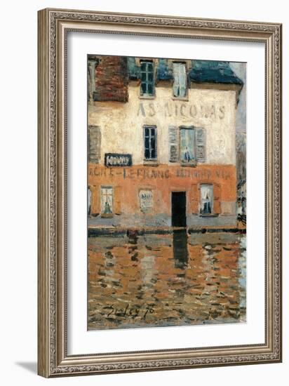 Flood at Port Marly-Alfred Sisley-Framed Art Print