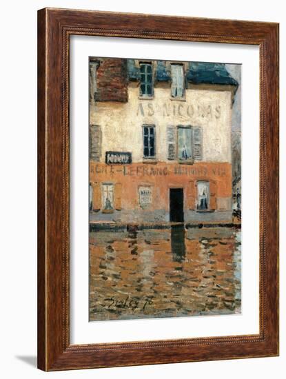 Flood at Port Marly-Alfred Sisley-Framed Art Print