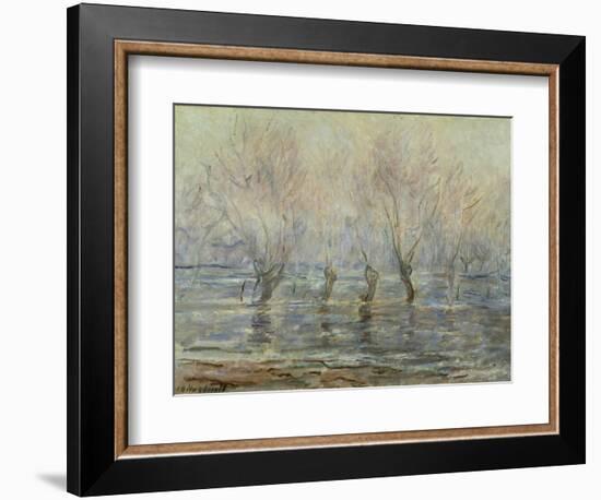 Flood in Giverny; L'Inondation a Giverny, C.1896-Claude Monet-Framed Giclee Print