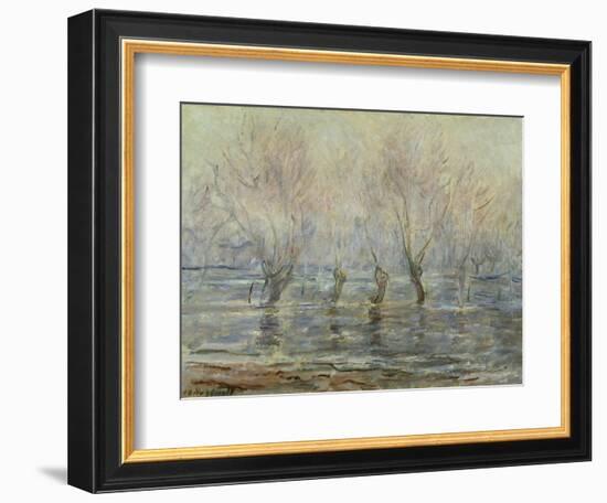 Flood in Giverny; L'Inondation a Giverny, C.1896-Claude Monet-Framed Giclee Print