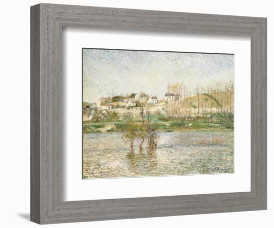 Flood in Pontoise, 1882-Camille Pissarro-Framed Giclee Print