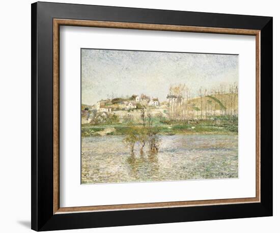 Flood in Pontoise, 1882-Camille Pissarro-Framed Giclee Print