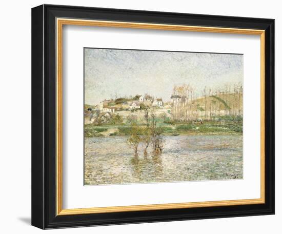 Flood in Pontoise, 1882-Camille Pissarro-Framed Giclee Print
