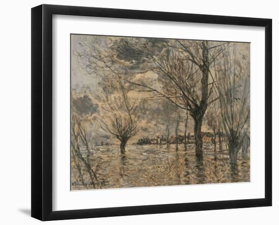 Flood of the Seine at Vétheuil-Claude Monet-Framed Giclee Print