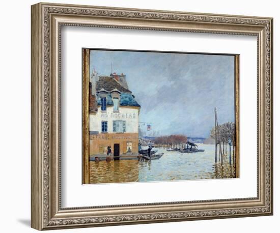 Flood, Port Marly (Port-Marly) Painting by Alfred Sisley (1839-1899) 1876 Sun. 0,5X0,61 M Rouen, Mu-Alfred Sisley-Framed Giclee Print