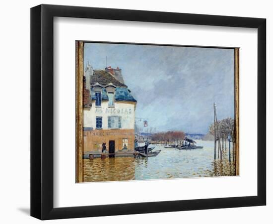 Flood, Port Marly (Port-Marly) Painting by Alfred Sisley (1839-1899) 1876 Sun. 0,5X0,61 M Rouen, Mu-Alfred Sisley-Framed Giclee Print