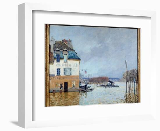 Flood, Port Marly (Port-Marly) Painting by Alfred Sisley (1839-1899) 1876 Sun. 0,5X0,61 M Rouen, Mu-Alfred Sisley-Framed Giclee Print