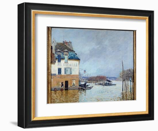 Flood, Port Marly (Port-Marly) Painting by Alfred Sisley (1839-1899) 1876 Sun. 0,5X0,61 M Rouen, Mu-Alfred Sisley-Framed Giclee Print