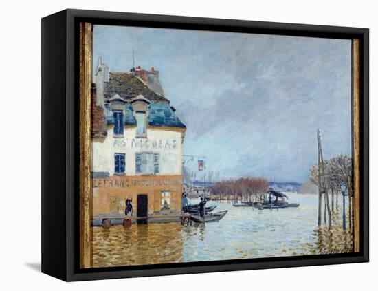 Flood, Port Marly (Port-Marly) Painting by Alfred Sisley (1839-1899) 1876 Sun. 0,5X0,61 M Rouen, Mu-Alfred Sisley-Framed Premier Image Canvas