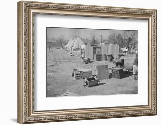 Flood refugee encampment at Forrest City, Arkansas, c.1937-Walker Evans-Framed Photographic Print