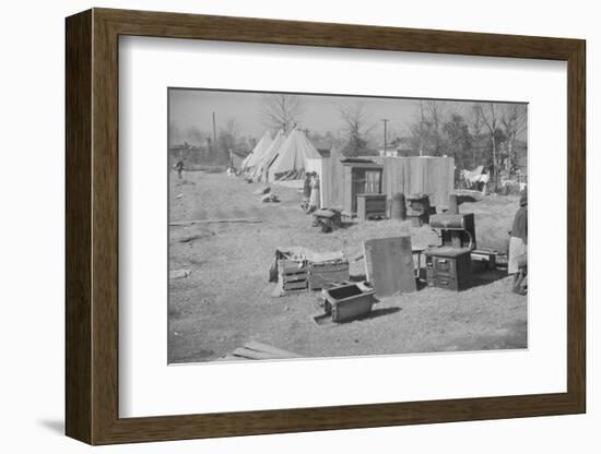 Flood refugee encampment at Forrest City, Arkansas, c.1937-Walker Evans-Framed Photographic Print