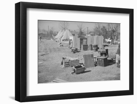 Flood refugee encampment at Forrest City, Arkansas, c.1937-Walker Evans-Framed Photographic Print