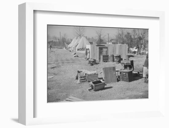 Flood refugee encampment at Forrest City, Arkansas, c.1937-Walker Evans-Framed Photographic Print