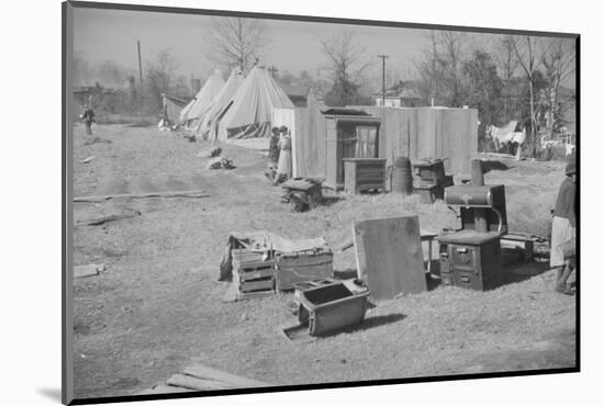 Flood refugee encampment at Forrest City, Arkansas, c.1937-Walker Evans-Mounted Photographic Print