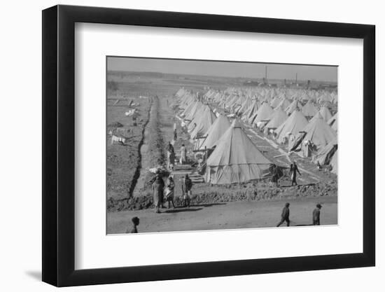 Flood refugee encampment at Forrest City, Arkansas, c.1937-Walker Evans-Framed Photographic Print