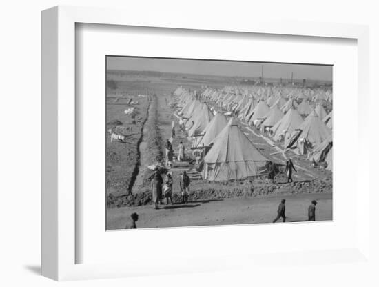 Flood refugee encampment at Forrest City, Arkansas, c.1937-Walker Evans-Framed Photographic Print