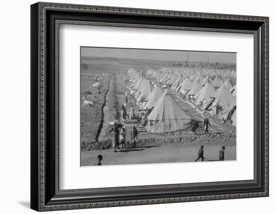 Flood refugee encampment at Forrest City, Arkansas, c.1937-Walker Evans-Framed Photographic Print