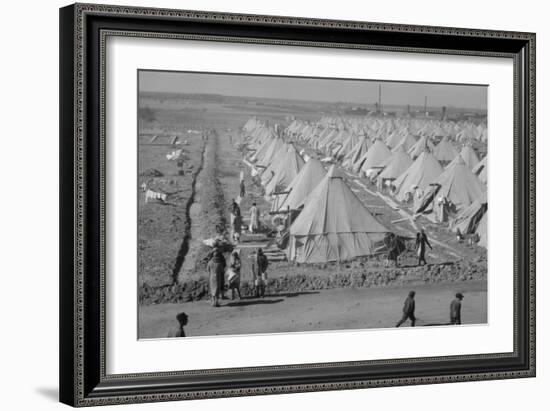 Flood refugee encampment at Forrest City, Arkansas, c.1937-Walker Evans-Framed Photographic Print