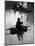 Flood Victim Paddling Boat Fashioned Out of Four Washtubs in the Flood Waters of Mississippi River-Margaret Bourke-White-Mounted Photographic Print