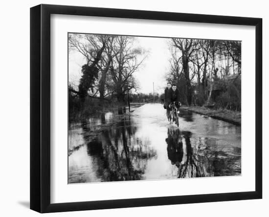 Flooded Country Lane-Fred Musto-Framed Photographic Print