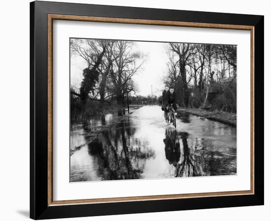 Flooded Country Lane-Fred Musto-Framed Photographic Print