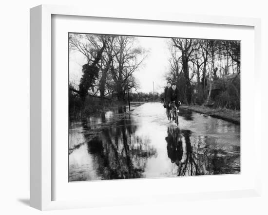 Flooded Country Lane-Fred Musto-Framed Photographic Print