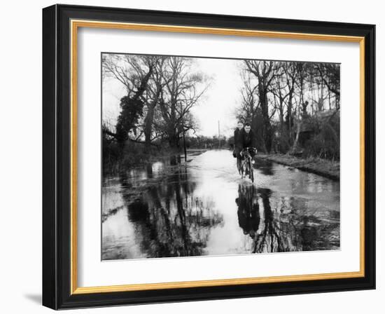 Flooded Country Lane-Fred Musto-Framed Photographic Print