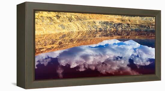 Flooded Pit Mine with Toxic Water, Butte, Montana, Berkley Pit-James White-Framed Premier Image Canvas