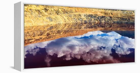 Flooded Pit Mine with Toxic Water, Butte, Montana, Berkley Pit-James White-Framed Premier Image Canvas