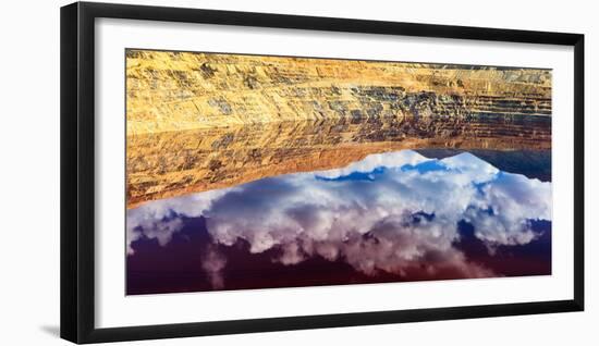 Flooded Pit Mine with Toxic Water, Butte, Montana, Berkley Pit-James White-Framed Photographic Print