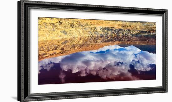 Flooded Pit Mine with Toxic Water, Butte, Montana, Berkley Pit-James White-Framed Photographic Print