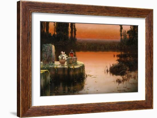 Flooded Ruins at Sunset-Enrique Serra-Framed Giclee Print