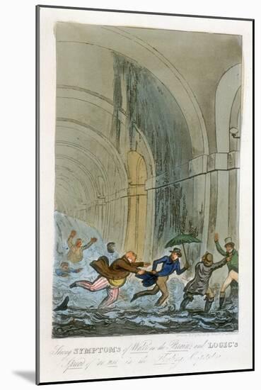 Flooding During the Excavation of the Thames Tunnel, London, 1828-null-Mounted Giclee Print