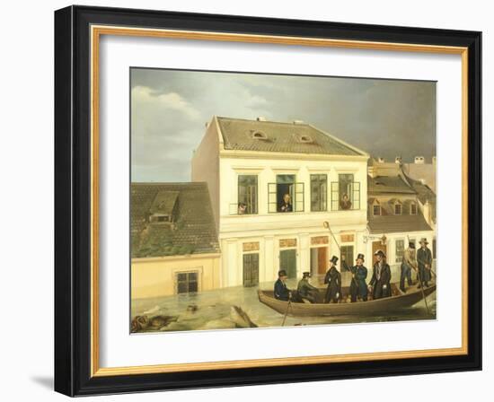 Flooding of Budapest-Henri-Paul Motte-Framed Giclee Print