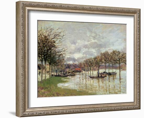 Flooding on the Road to Saint Germain, 1876-Alfred Sisley-Framed Giclee Print