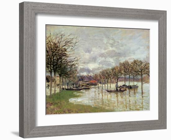 Flooding on the Road to Saint Germain, 1876-Alfred Sisley-Framed Giclee Print