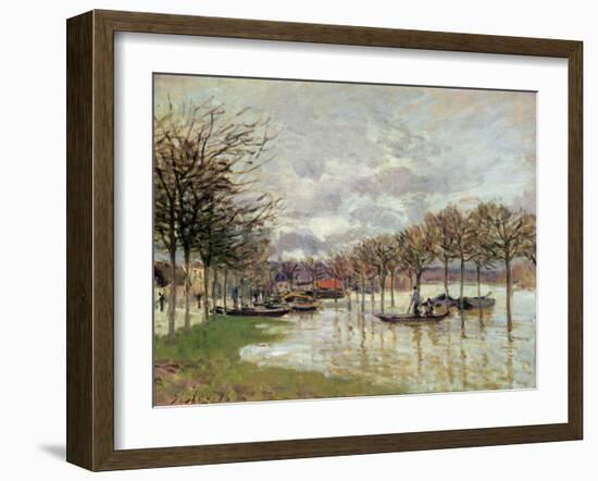 Flooding on the Road to Saint Germain, 1876-Alfred Sisley-Framed Giclee Print