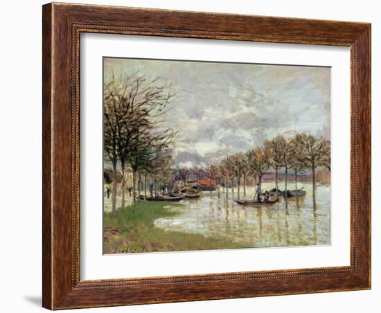 Flooding on the Road to Saint Germain, 1876-Alfred Sisley-Framed Giclee Print