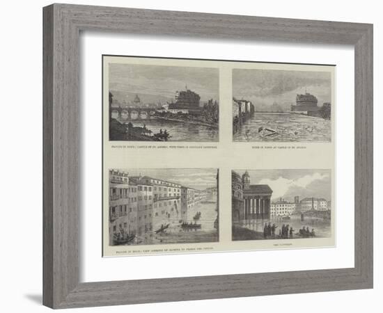 Floods in Rome-null-Framed Giclee Print