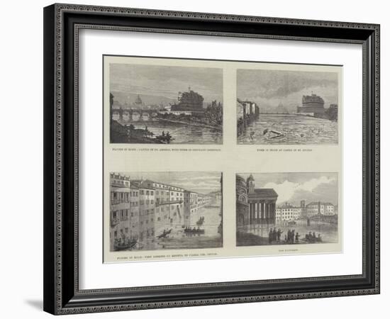 Floods in Rome-null-Framed Giclee Print